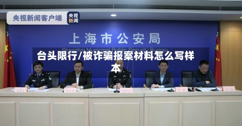 台头限行/被诈骗报案材料怎么写样本