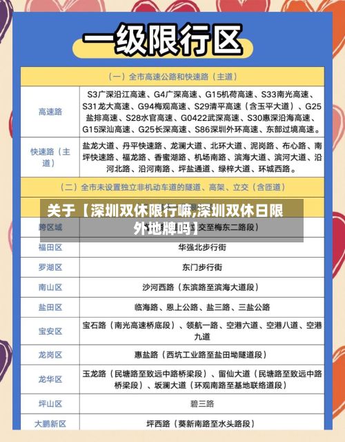 关于【深圳双休限行嘛,深圳双休日限外地牌吗】