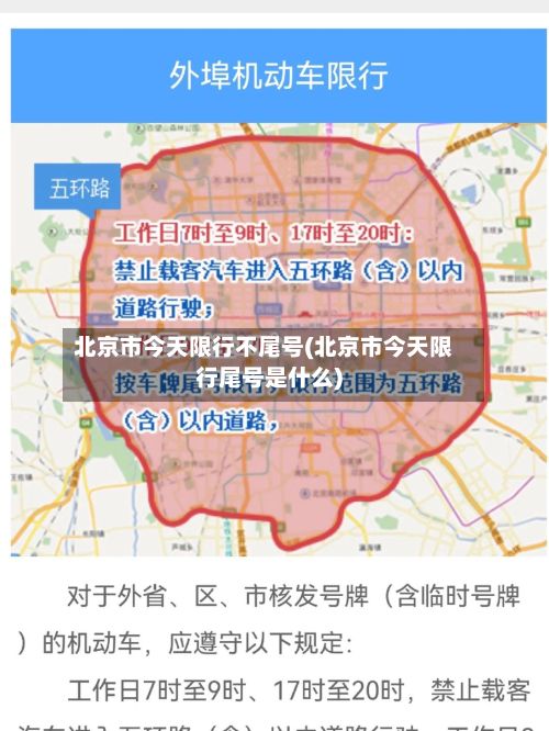 北京市今天限行不尾号(北京市今天限行尾号是什么)