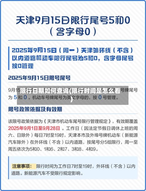 限行日期如何查询(限行时间是怎么看)-第3张图片