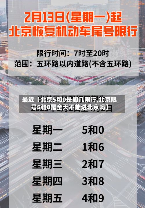 最近【北京5和0是周几限行,北京限号5和0是全天不能进北京吗】
