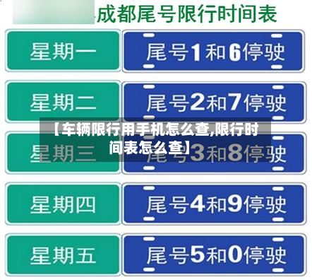 【车辆限行用手机怎么查,限行时间表怎么查】