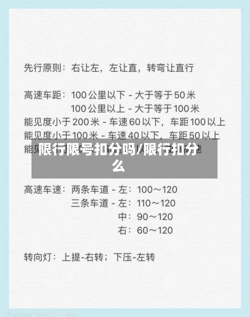限行限号扣分吗/限行扣分么-第2张图片