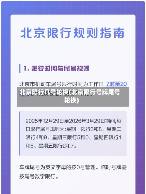 北京限行几号轮换(北京限行号牌尾号轮换)-第3张图片