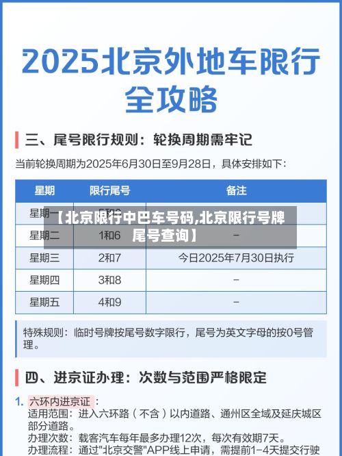 【北京限行中巴车号码,北京限行号牌尾号查询】