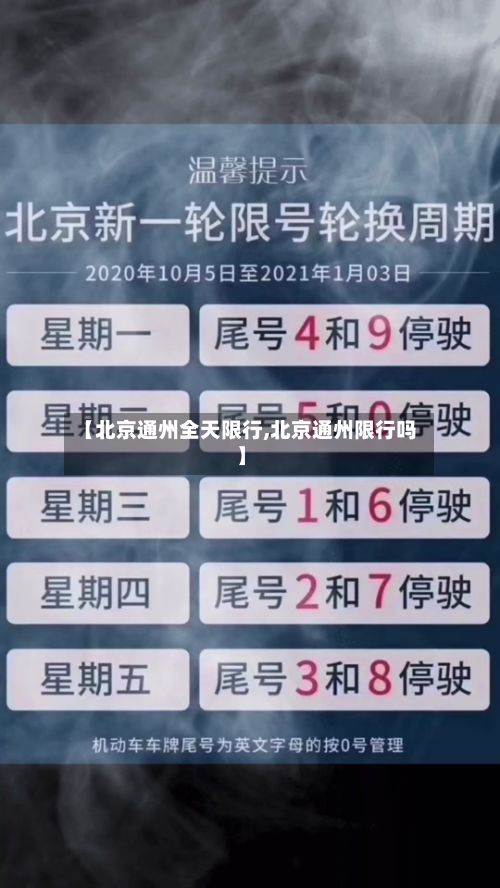 【北京通州全天限行,北京通州限行吗】-第2张图片