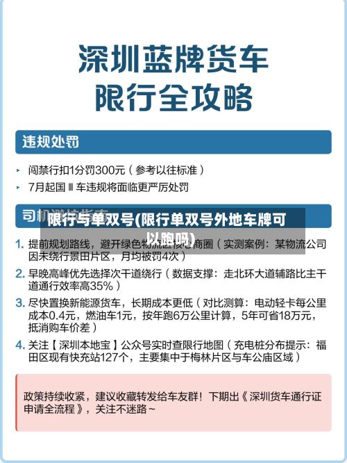 限行与单双号(限行单双号外地车牌可以跑吗)