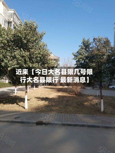 近来【今日大名县限几号限行大名县限行 最新消息】-第2张图片