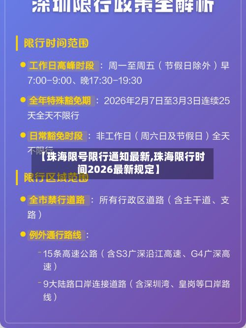 【珠海限号限行通知最新,珠海限行时间2026最新规定】-第3张图片