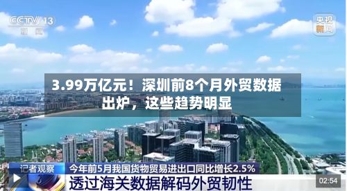 3.99万亿元！深圳前8个月外贸数据出炉，这些趋势明显-第2张图片