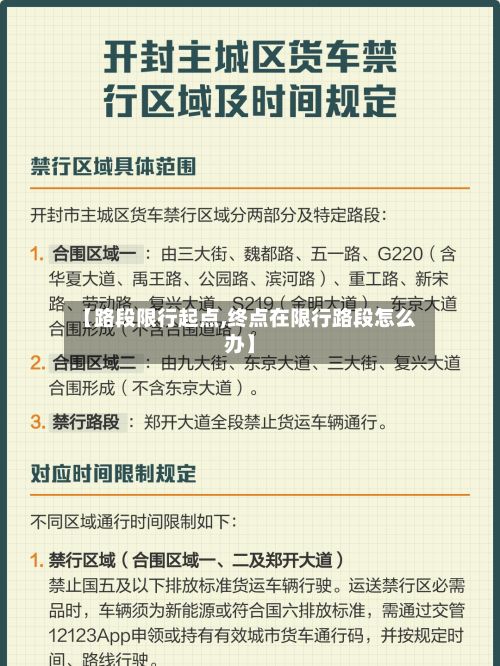 【路段限行起点,终点在限行路段怎么办】-第2张图片