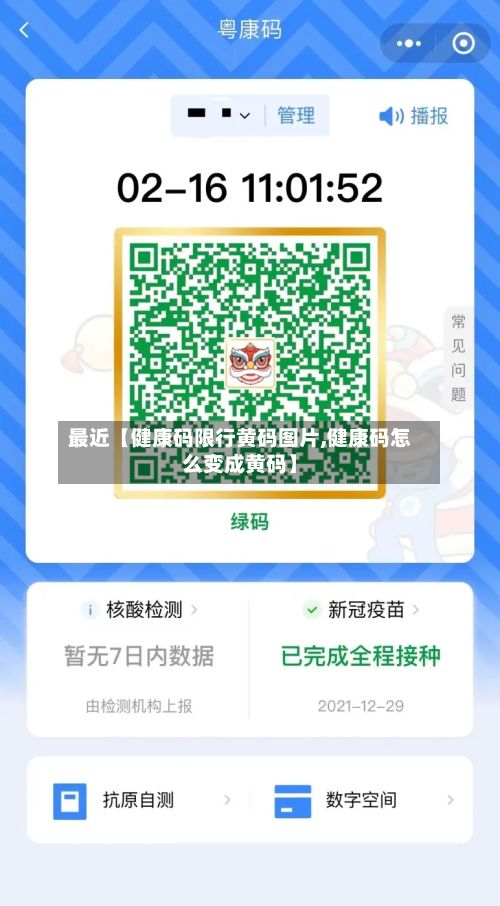 最近【健康码限行黄码图片,健康码怎么变成黄码】