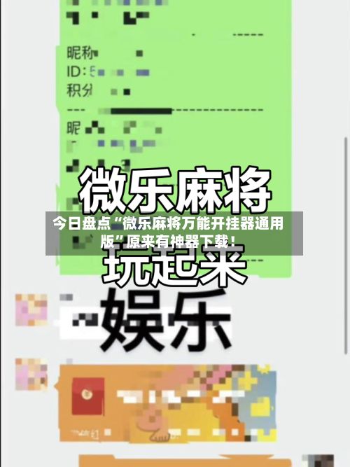 今日盘点“微乐麻将万能开挂器通用版”原来有神器下载！-第2张图片