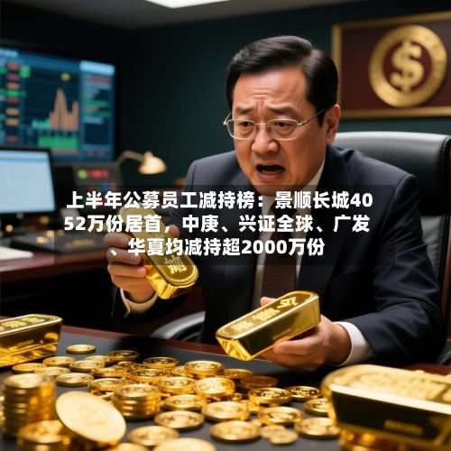 上半年公募员工减持榜：景顺长城4052万份居首，中庚、兴证全球	、广发、华夏均减持超2000万份-第2张图片