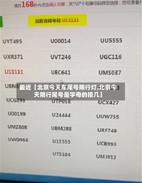 最近【北京今天车尾号限行灯,北京今天限行尾号是字母的按几】-第3张图片