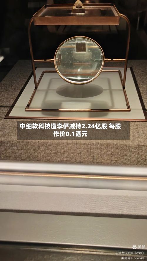中细软科技遭李俨减持2.24亿股 每股作价0.1港元-第2张图片