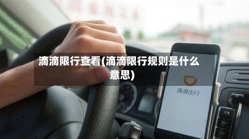 滴滴限行查看(滴滴限行规则是什么意思)