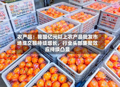 农产品：我国亿元以上农产品批发市场成交额持续增长	，行业头部集聚效应持续凸显-第2张图片