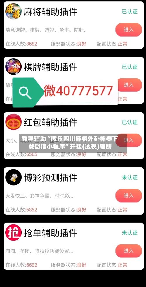 教程辅助“微乐四川麻将外卦神器下载微信小程序”开挂(透视)辅助-第3张图片