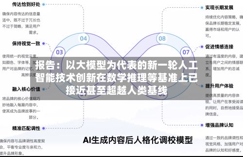 报告：以大模型为代表的新一轮人工智能技术创新在数学推理等基准上已接近甚至超越人类基线