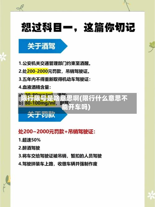 限行限号是啥意思啊(限行什么意思不能开车吗)