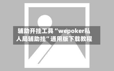 辅助开挂工具“wepoker私人局辅助挂”通用版下载教程