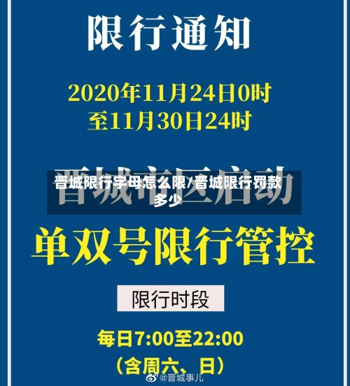 晋城限行字母怎么限/晋城限行罚款多少