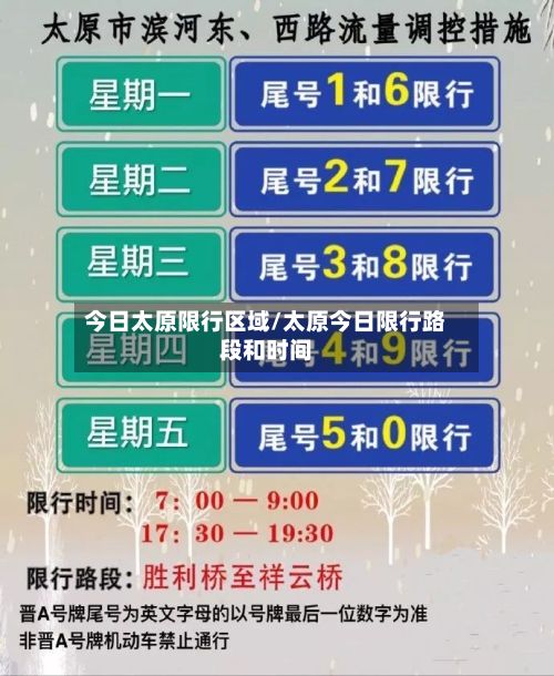 今日太原限行区域/太原今日限行路段和时间
