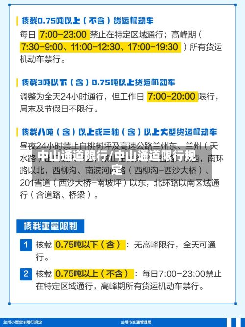 中山通道限行/中山通道限行规定