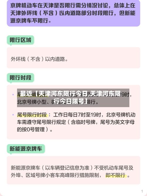 最近【天津河东限行今日,天津河东限行今日限号】