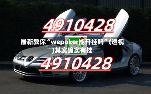 最新教你“wepoker能开挂吗”(透视)其实确实有挂-第2张图片