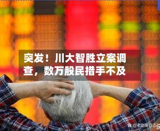 突发！川大智胜立案调查，数万股民措手不及-第3张图片
