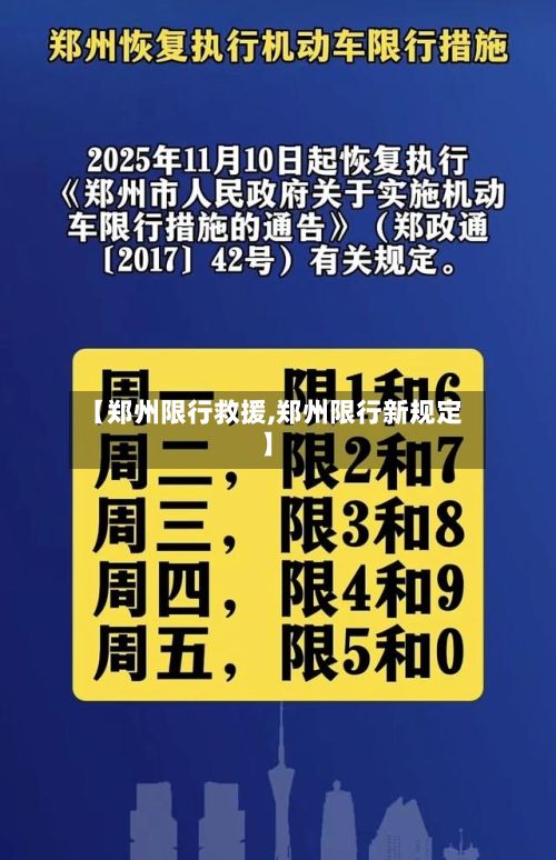 【郑州限行救援,郑州限行新规定】