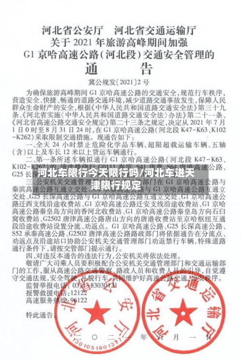 河北车限行今天限行吗/河北车进天津限行规定-第2张图片