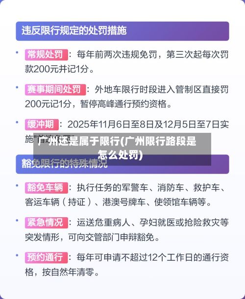 广州还是属于限行(广州限行路段是怎么处罚)