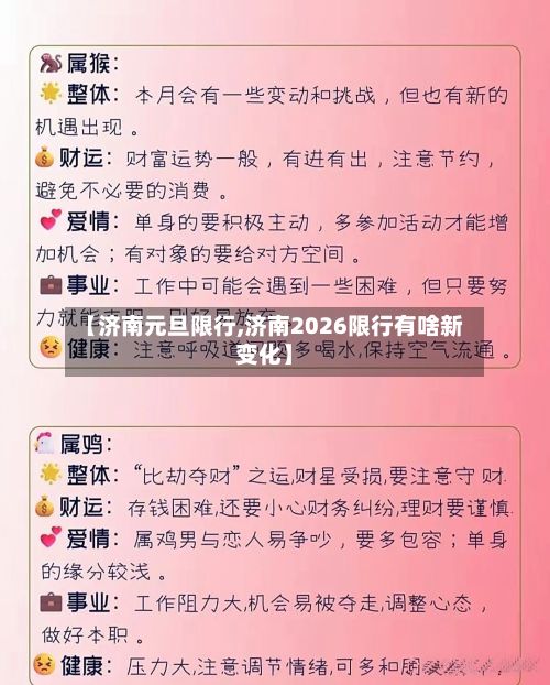 【济南元旦限行,济南2026限行有啥新变化】-第3张图片