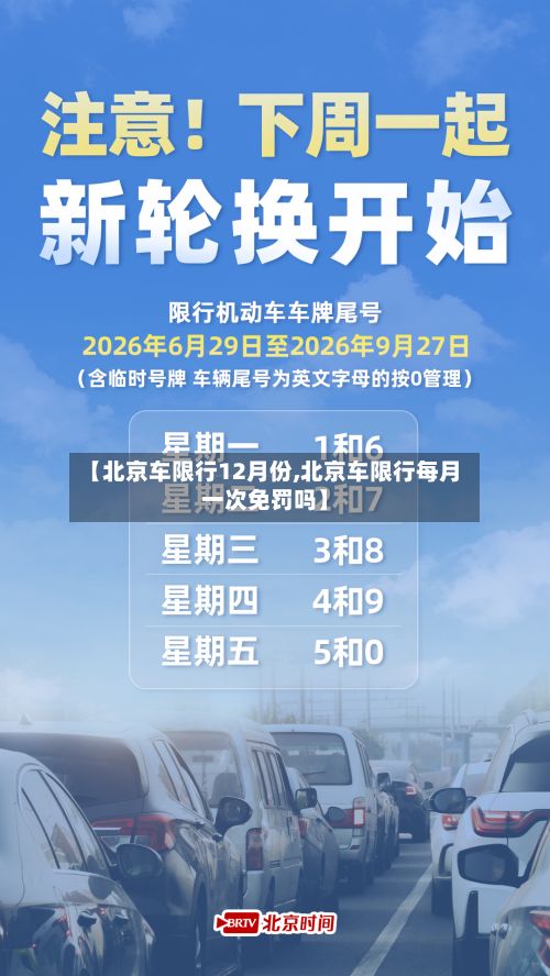 【北京车限行12月份,北京车限行每月一次免罚吗】