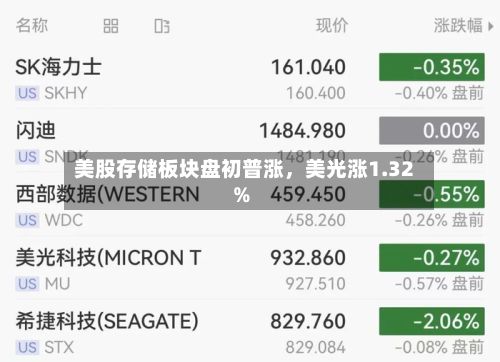 美股存储板块盘初普涨	，美光涨1.32%-第2张图片