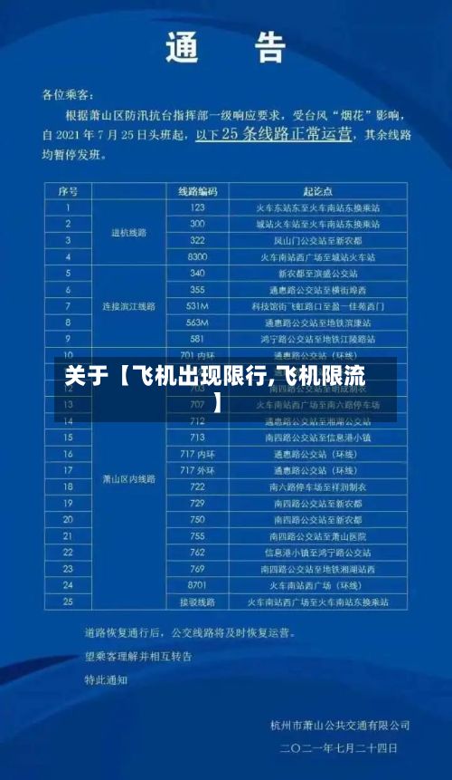 关于【飞机出现限行,飞机限流】