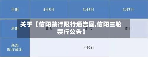 关于【信阳禁行限行通告图,信阳三轮禁行公告】-第2张图片