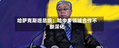 哈萨克斯坦总统:哈中多领域合作不断深化-第2张图片