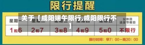 关于【咸阳端午限行,咸阳限行不】-第2张图片