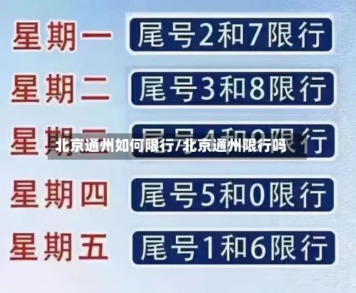 北京通州如何限行/北京通州限行吗