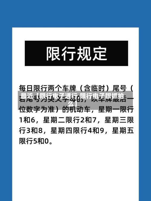 最近【限行电子通行,限行电子眼抓拍么】