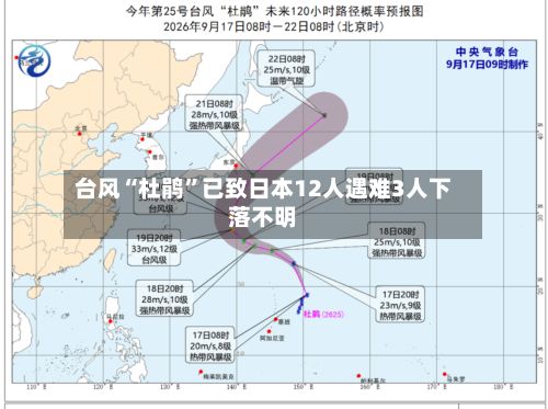 台风“杜鹃”已致日本12人遇难3人下落不明