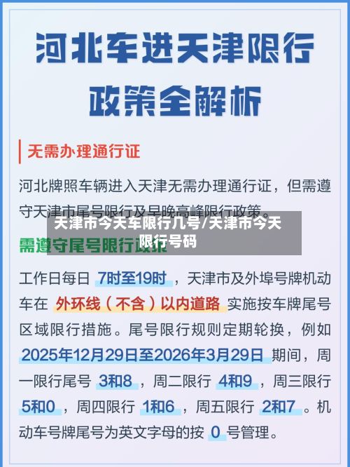 天津市今天车限行几号/天津市今天限行号码-第3张图片