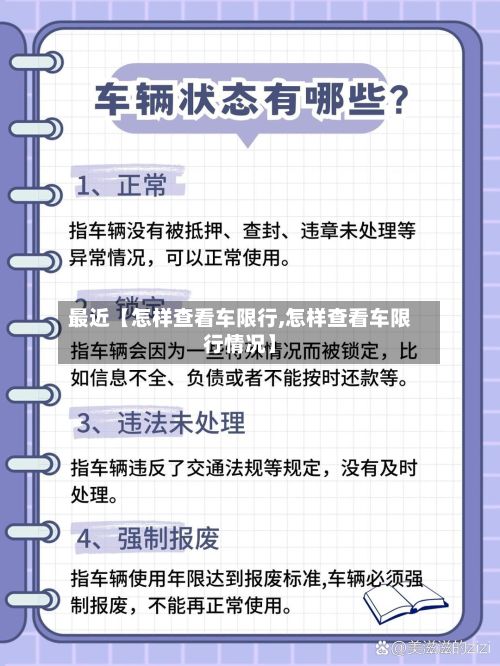 最近【怎样查看车限行,怎样查看车限行情况】