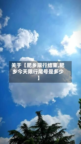 关于【肥乡限行结束,肥乡今天限行尾号是多少】-第2张图片