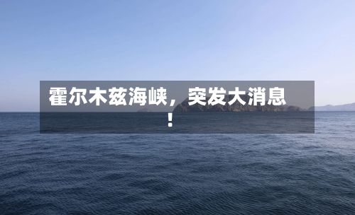 霍尔木兹海峡	，突发大消息！-第2张图片
