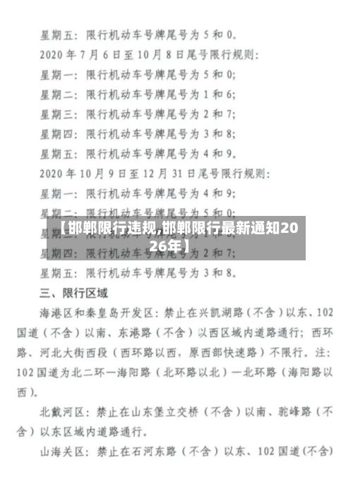 【邯郸限行违规,邯郸限行最新通知2026年】-第2张图片